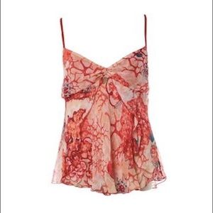 Diane Von Furstenberg Coral Beaded Camisole